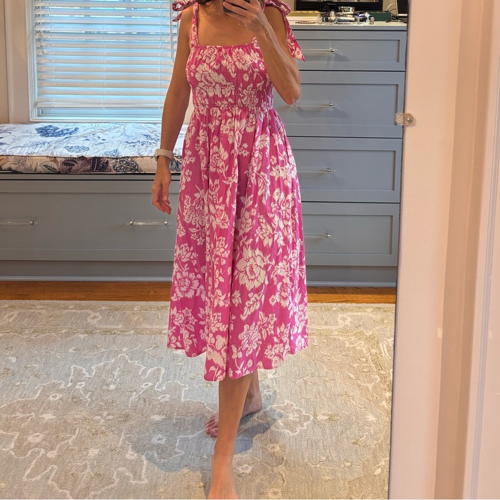 Pinch Pink and White Floral Dress